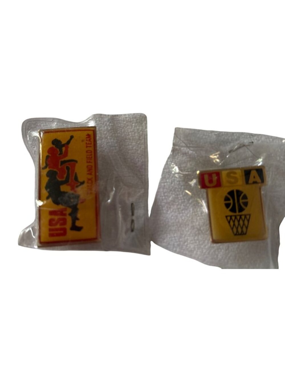 Vintage USA Track & Field And Basketball Collectible Lapel Pins Set Collectable